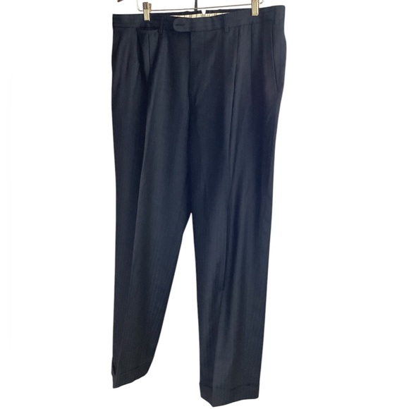 Ermenegildo Zegna Navy Stripe Suit 48R 38x31 Micronsphere Traveler Wool Silk - Picture 6 of 10